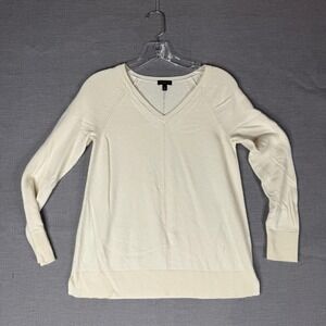 Talbots V-Neck Knit Sweater Cotton Blend Long Sleeve Casual Top Petite‎ Small